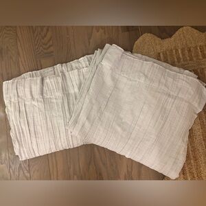 Set of 2 Dusty blue curtain panels- 96 inches